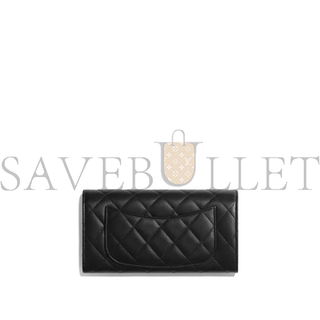 CHANEL CLASSIC LONG FLAP WALLET SILVER HARDWARE AP0241 Y01480 C3906 (19.5*10.5*3cm) CHANEL CLASSIC LONG FLAP WALLET SILVER HARDWARE AP0241 Y01480 C3906 (19.5*10.5*3cm)